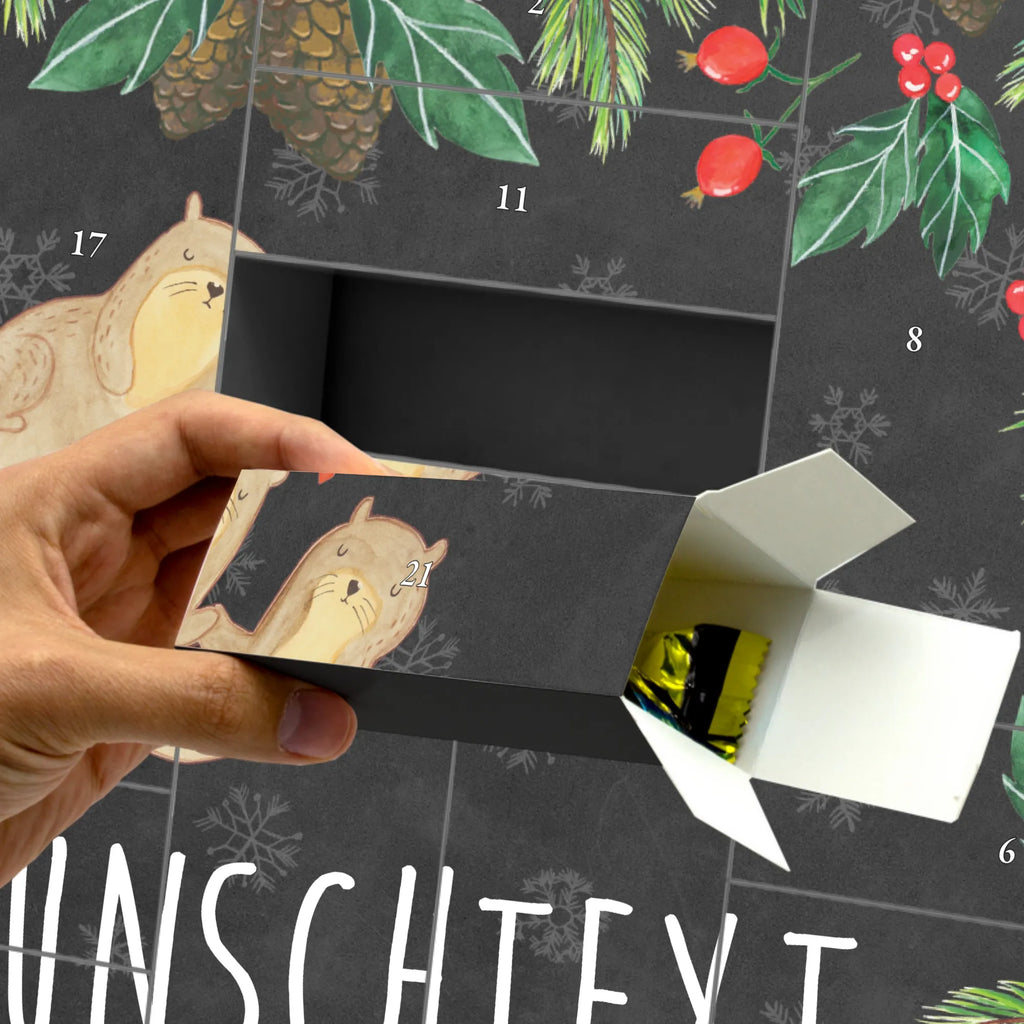 Personalisierter Befüllbarer Adventskalender Otter Hände halten Adventskalender Zum Selbst Befüllen, Befüllbarer Adventskalender, Otter, Fischotter, Seeotter, Otter Seeotter See Otter