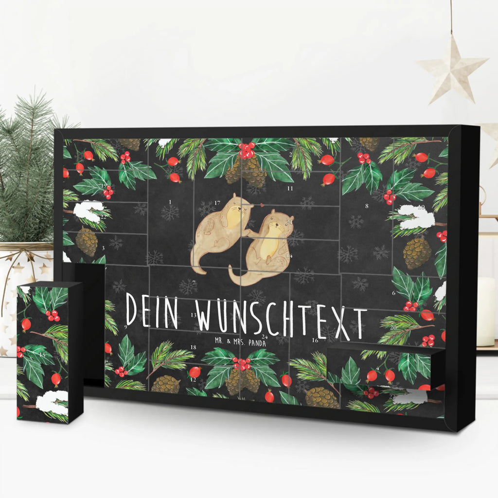 Personalisierter Befüllbarer Adventskalender Otter Hände halten Adventskalender Zum Selbst Befüllen, Befüllbarer Adventskalender, Seeotter, Otter, Fischotter, Otter Seeotter See Otter