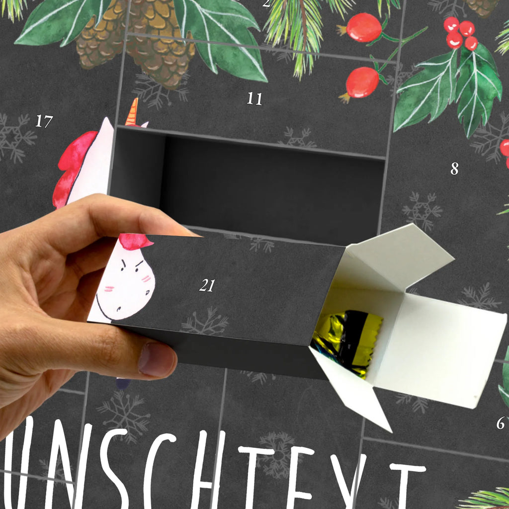 Personalisierter Befüllbarer Adventskalender Einhorn Wut Adventskalender Zum Selbst Befüllen, Befüllbarer Adventskalender, Unicorn, Einhorn, Einhörner, Einhorn Deko, Lustlos, Büro, Arbeit, Nein, Lustig, Geschenk, Dumme Fragen, Spaß, Realität, Ansage, wütend