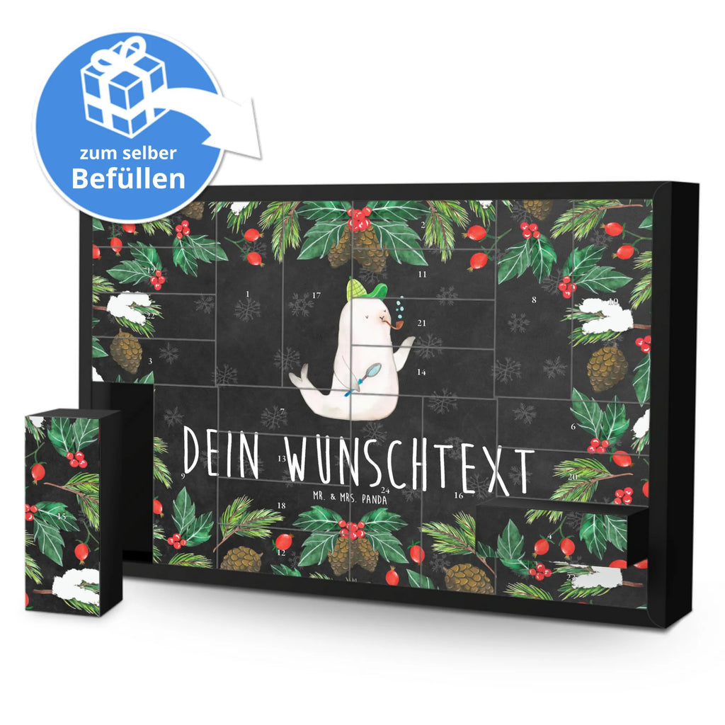 Personalisierter Befüllbarer Adventskalender Robbe Sherlock Adventskalender Zum Selbst Befüllen, Befüllbarer Adventskalender, Tiermotive, Tiere, Gute Laune, Lustige Sprüche