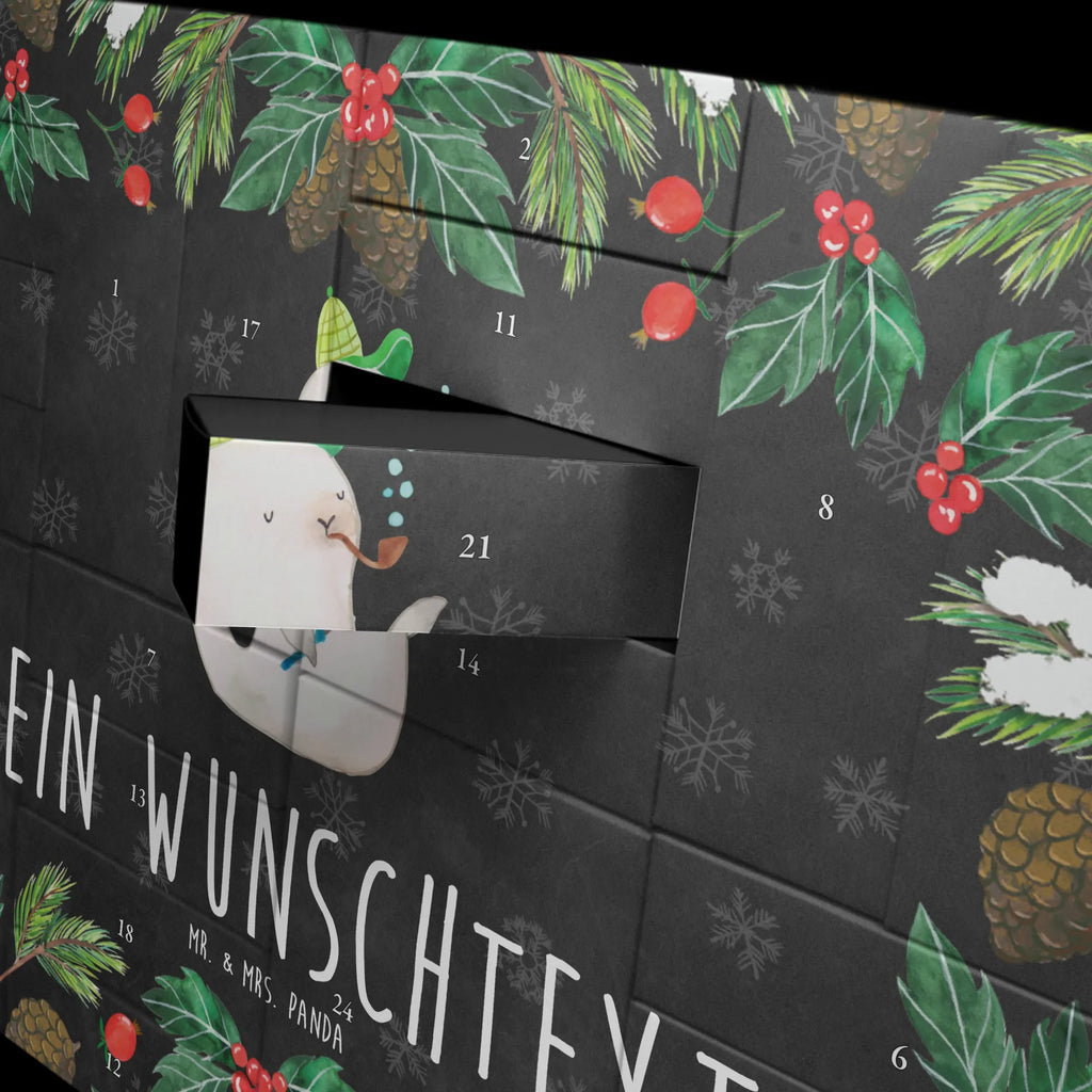 Personalisierter Befüllbarer Adventskalender Robbe Sherlock Adventskalender Zum Selbst Befüllen, Befüllbarer Adventskalender, Tiermotive, Tiere, Gute Laune, Lustige Sprüche