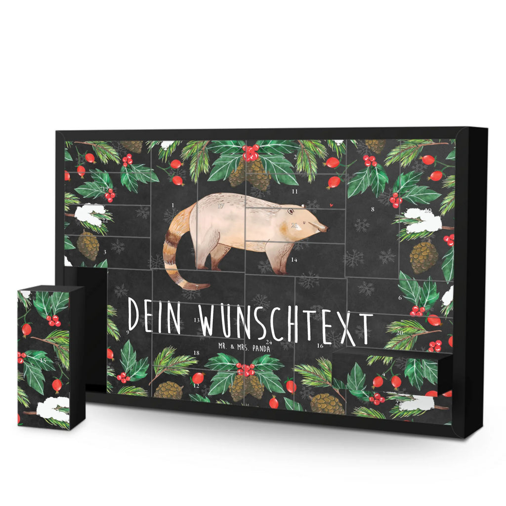 Personalisierter Befüllbarer Adventskalender Nasenbär Adventskalender Zum Selbst Befüllen, Befüllbarer Adventskalender, Tiermotive, Tiere, Gute Laune, Lustige Sprüche, Nasenbären, Rüsselbär, Bär, Nasenbär