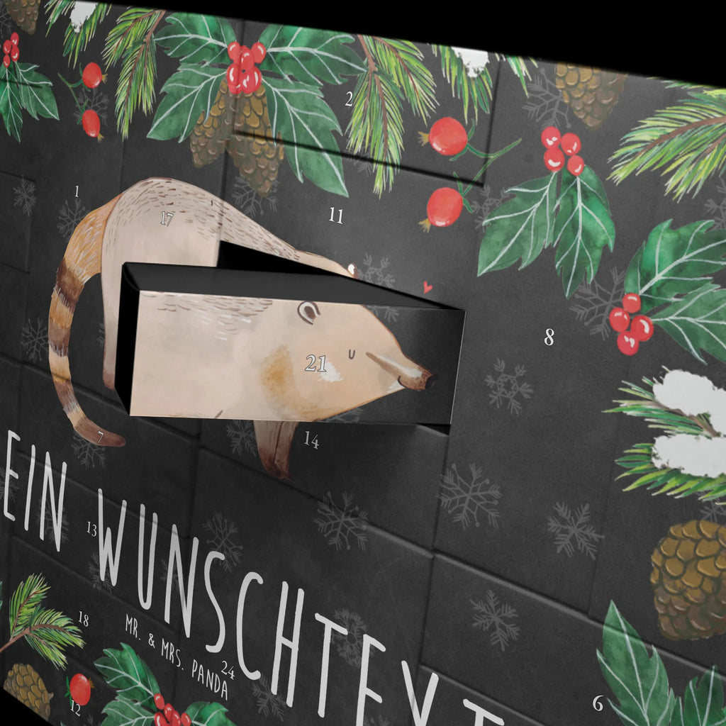 Personalisierter Befüllbarer Adventskalender Nasenbär Adventskalender Zum Selbst Befüllen, Befüllbarer Adventskalender, Tiermotive, Tiere, Gute Laune, Lustige Sprüche, Nasenbären, Rüsselbär, Bär, Nasenbär