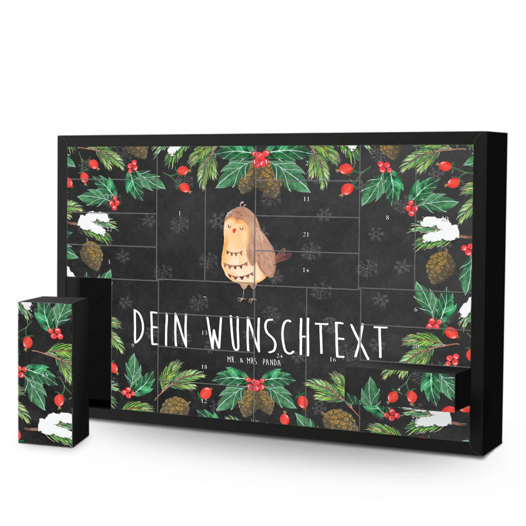 Personalisierter Befüllbarer Adventskalender Eule Zufrieden Adventskalender Zum Selbst Befüllen, Befüllbarer Adventskalender, Eule, Liebe Spruch, Romantisch, Wortspiel Lustig, Eule Spruch, Owl, Geschenk Hochzeitstag, Eule Deko, Spruch schön