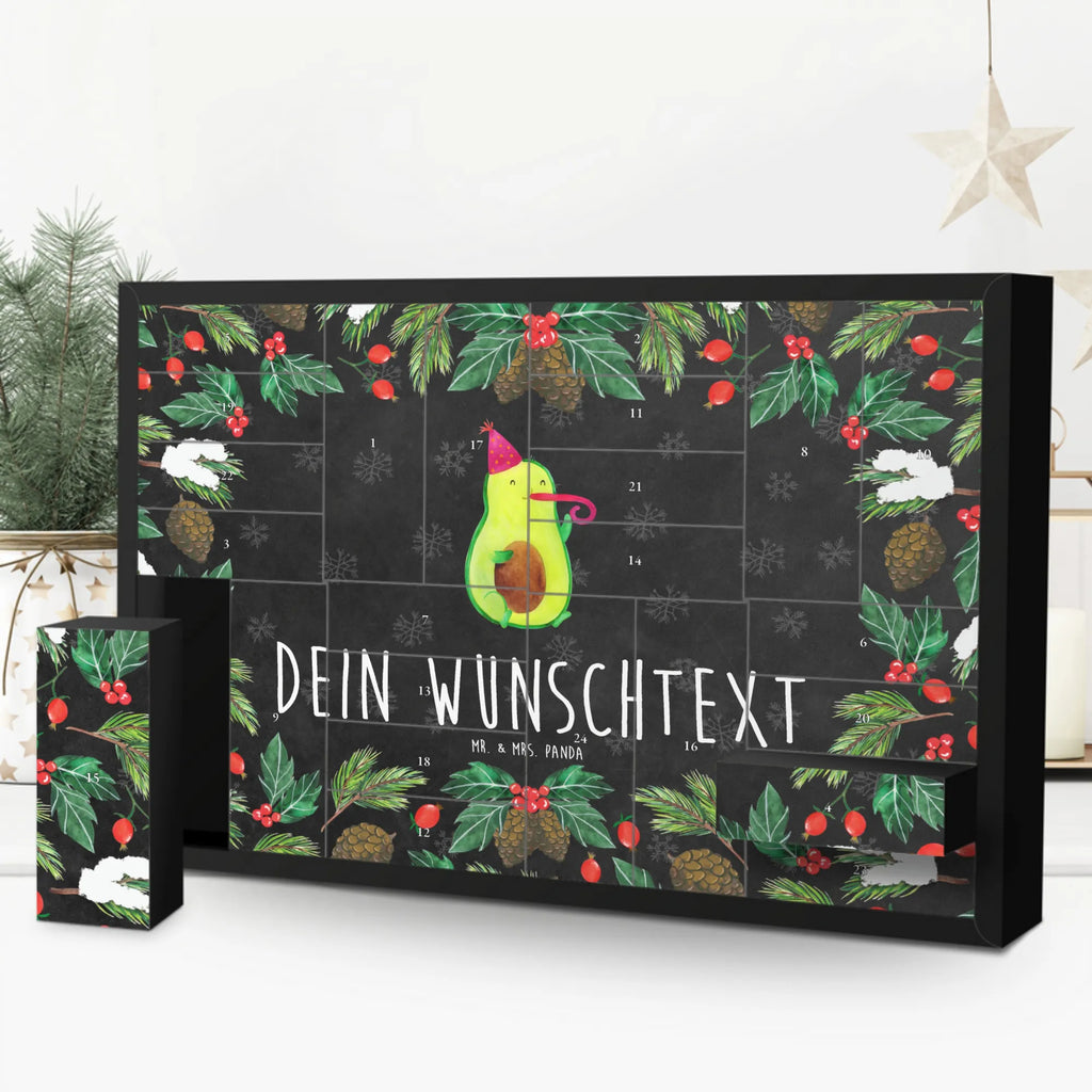 Personalisierter Befüllbarer Adventskalender Avocado Feier Adventskalender Zum Selbst Befüllen, Befüllbarer Adventskalender, Avocado, Gesund, Veggie, Vegan, Geburtstag, Gute Laune, Party, Fete, Feierlichkeit, Tröte, Feier