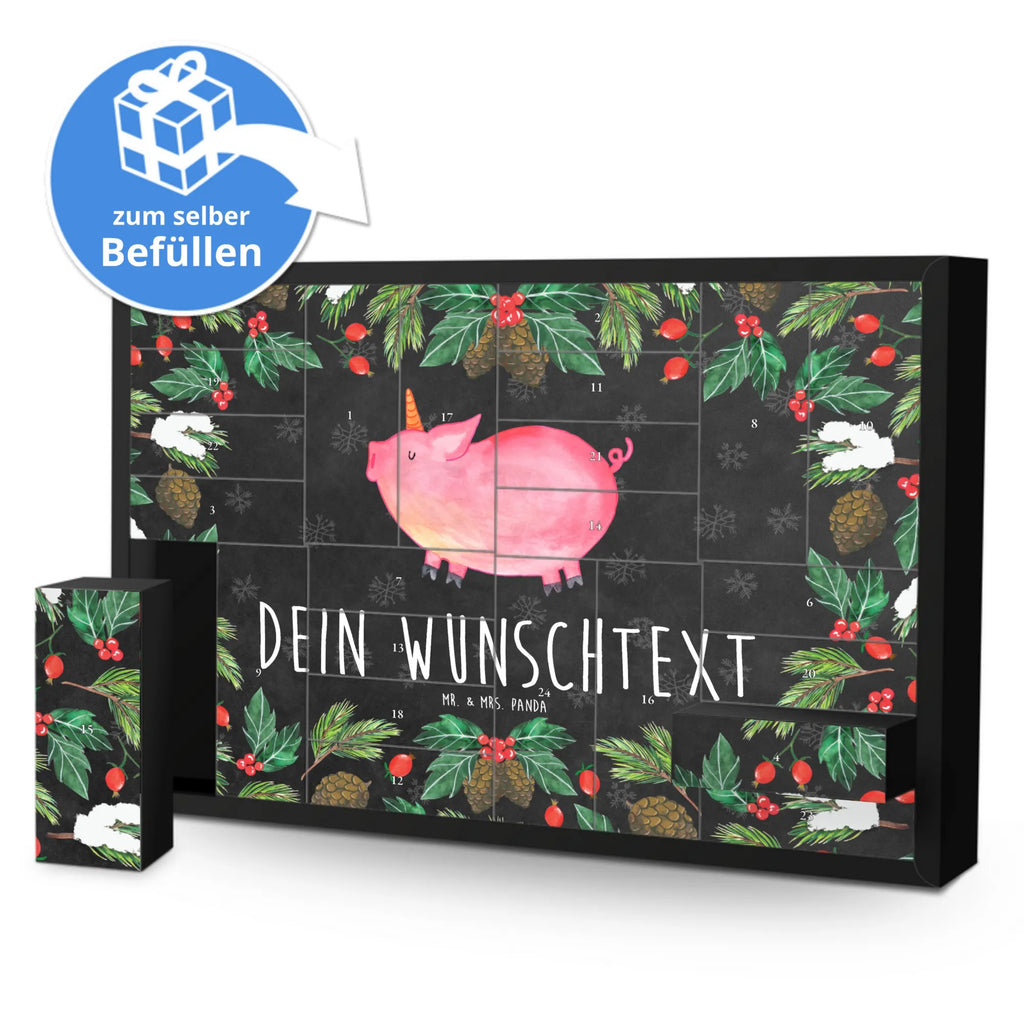 Personalisierter Befüllbarer Adventskalender Einhorn Schwein Adventskalender Zum Selbst Befüllen, Befüllbarer Adventskalender, Einhorn, Einhorn Deko, Einhörner, Unicorn, Funny, Spruch, Party, English, Spaß, Englisch, Bauer, Schweinhorn, Piggy, Schwein, Witzig. Lustig, Pig, Geschenk