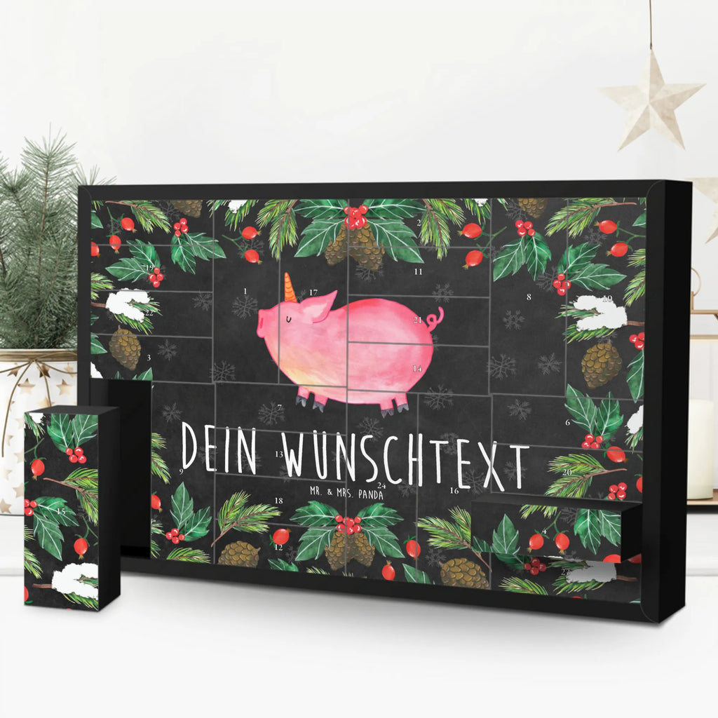 Personalisierter Befüllbarer Adventskalender Einhorn Schwein Adventskalender Zum Selbst Befüllen, Befüllbarer Adventskalender, Einhorn, Einhorn Deko, Einhörner, Unicorn, Funny, Spruch, Party, English, Spaß, Englisch, Bauer, Schweinhorn, Piggy, Schwein, Witzig. Lustig, Pig, Geschenk