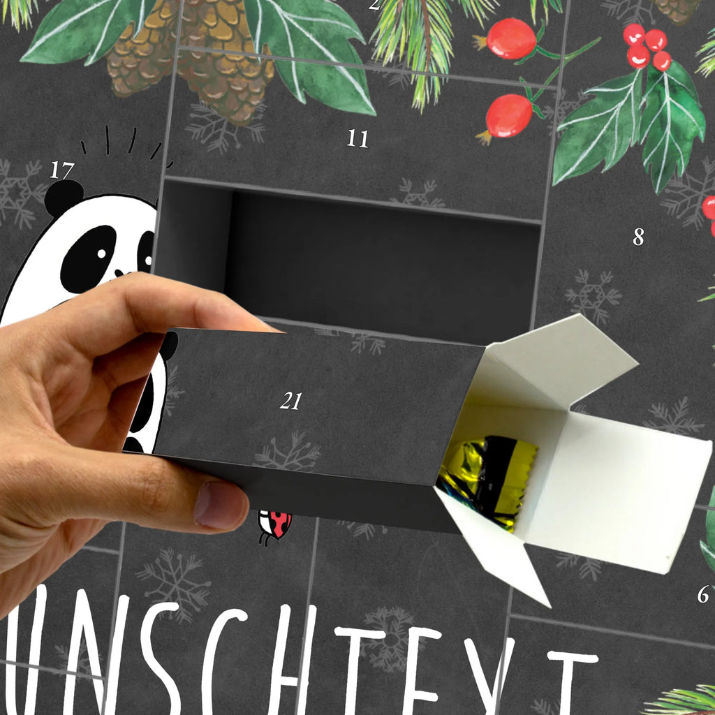Personalisierter Befüllbarer Adventskalender Panda Dankeschön Adventskalender Zum Selbst Befüllen, Befüllbarer Adventskalender