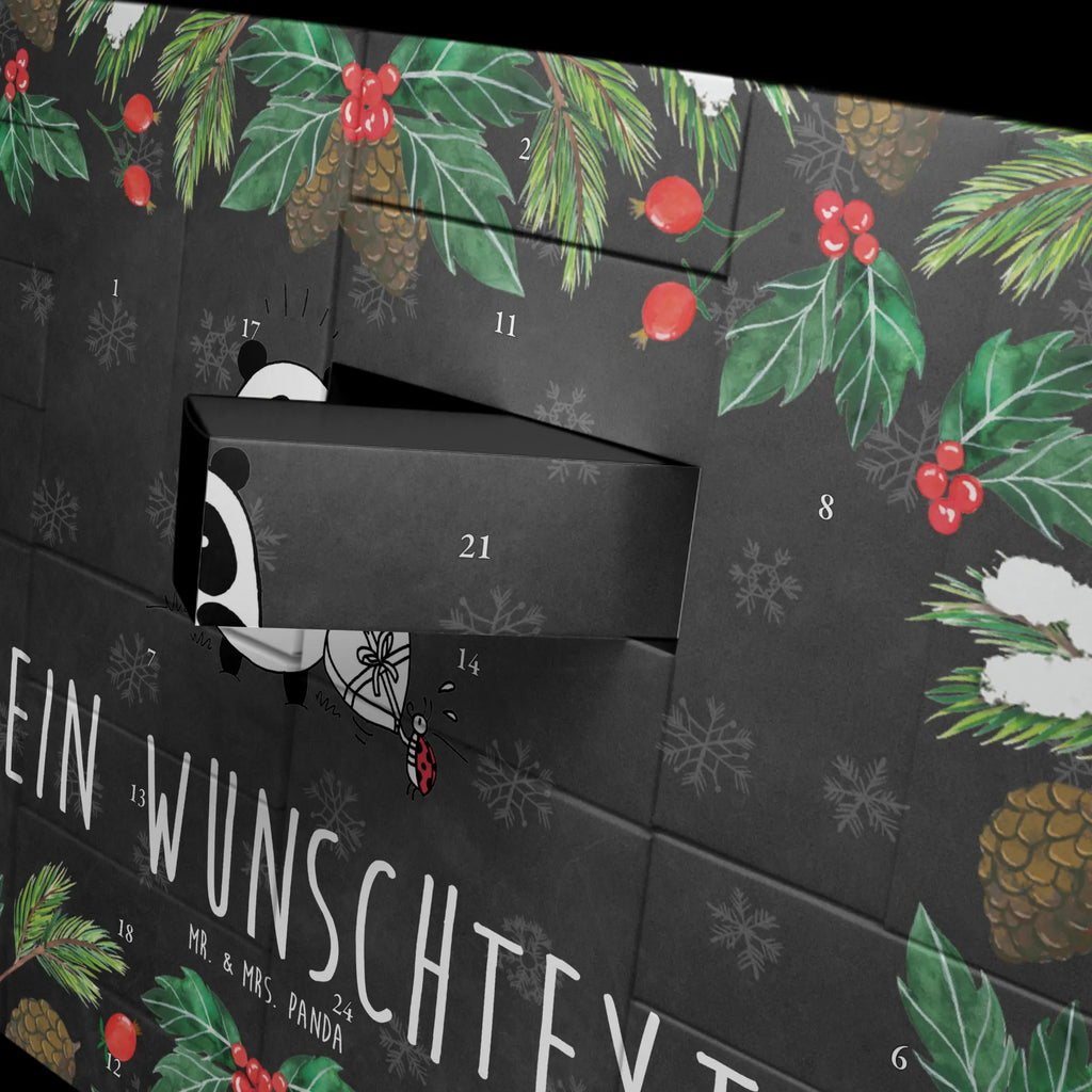 Personalisierter Befüllbarer Adventskalender Panda Dankeschön Adventskalender Zum Selbst Befüllen, Befüllbarer Adventskalender