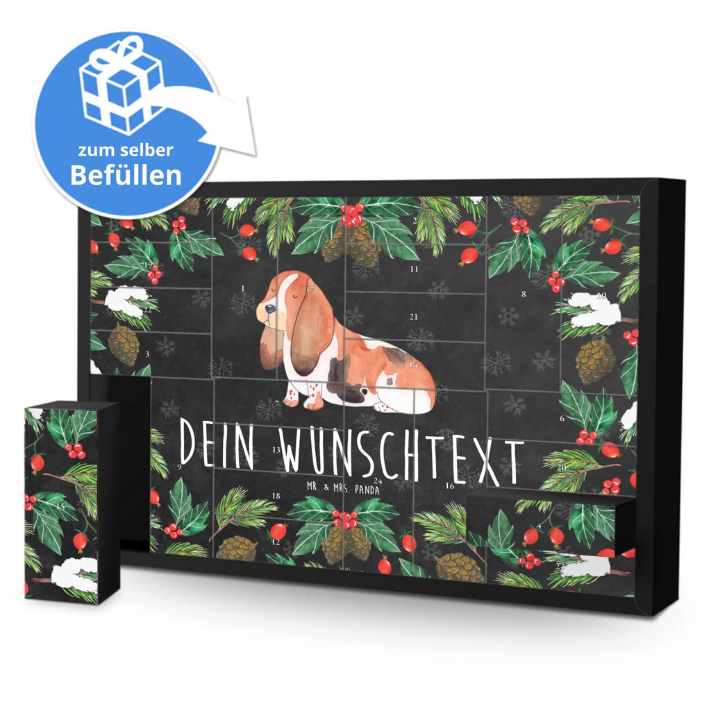 Personalisierter Befüllbarer Adventskalender Hund Basset Hound Adventskalender Zum Selbst Befüllen, Befüllbarer Adventskalender, Hunderasse, Tierliebhaber, Hundemotiv, Haustier, Hundebesitzer, Hund, Sprüche, Hundeliebe, Basset Hound, Kinderlos, Basset