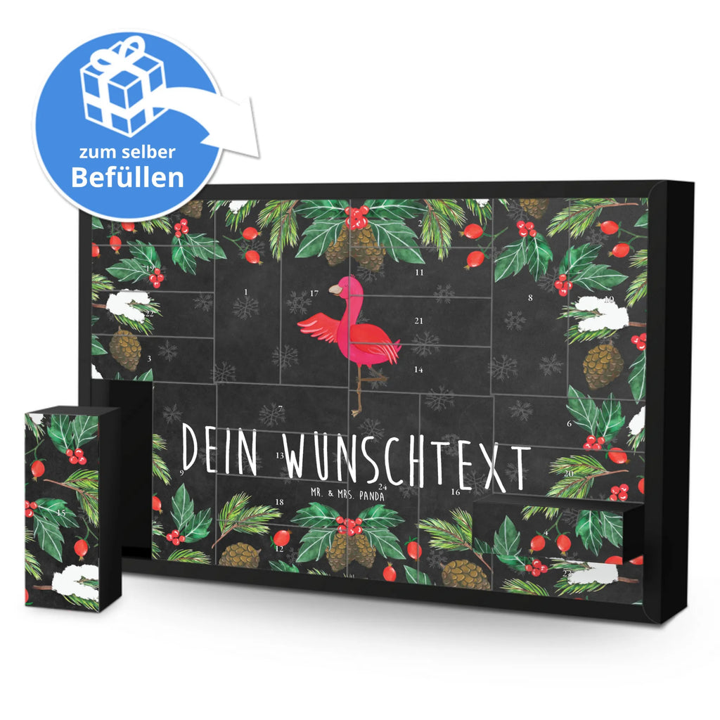 Personalisierter Befüllbarer Adventskalender Flamingo Yoga Befüllbarer Adventskalender, Adventskalender Zum Selbst Befüllen, Flamingo, Aufregen, Ärger, Tiefenentspannung, Entspannung, Yoga, Yoga-Übung, Achtsamkeit, Vogel, Namaste