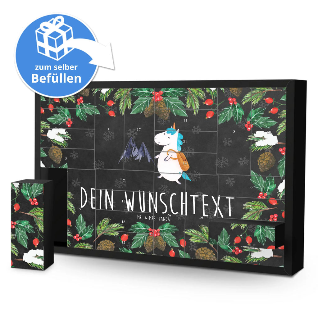 Personalisierter Befüllbarer Adventskalender Einhorn Bergsteiger Adventskalender Zum Selbst Befüllen, Befüllbarer Adventskalender, Unicorn, Einhorn, Einhörner, Einhorn Deko, Abenteurer, Weltenbummler, Reisen, Urlaub, Entdecker, Weltreise, Bergsteiger, Abenteuer, Berge