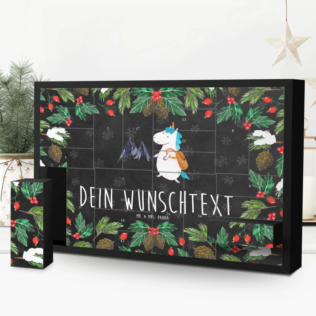 Personalisierter Befüllbarer Adventskalender Einhorn Bergsteiger Adventskalender Zum Selbst Befüllen, Befüllbarer Adventskalender, Unicorn, Einhorn, Einhörner, Einhorn Deko, Abenteurer, Weltenbummler, Reisen, Urlaub, Entdecker, Weltreise, Bergsteiger, Abenteuer, Berge