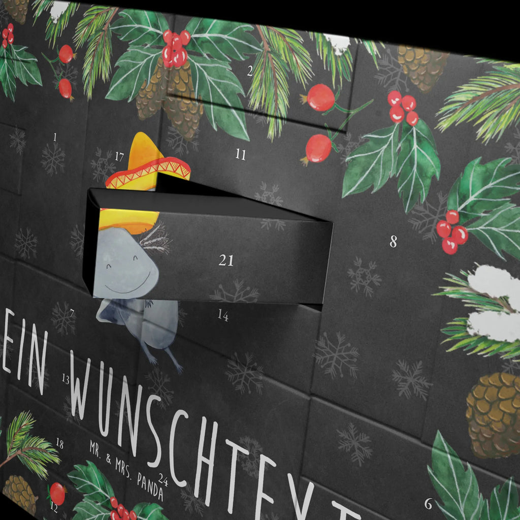 Personalisierter Befüllbarer Adventskalender Axolotl Tequila Adventskalender Zum Selbst Befüllen, Befüllbarer Adventskalender, Axolotl, Molch, Mexiko, Mexico, Schwanzlurch, Spruch, Lurch, Motivation, Feuersalamander, Feuerdrache, Axolot, Zitrone, Tequila, Sombrero, Lurche