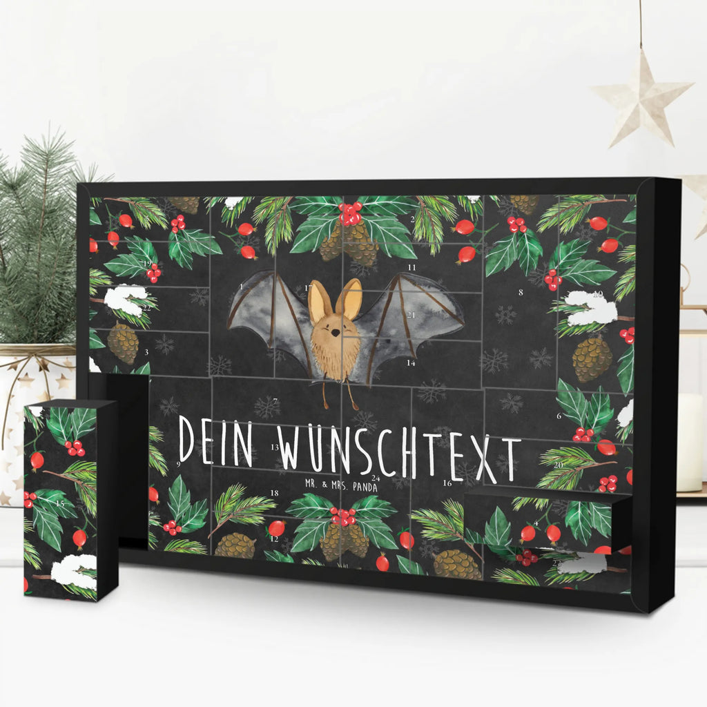 Personalisierter Befüllbarer Adventskalender Fledermaus Flügel Befüllbarer Adventskalender, Adventskalender Zum Selbst Befüllen, Tiermotive, Tiere, Gute Laune, Lustige Sprüche