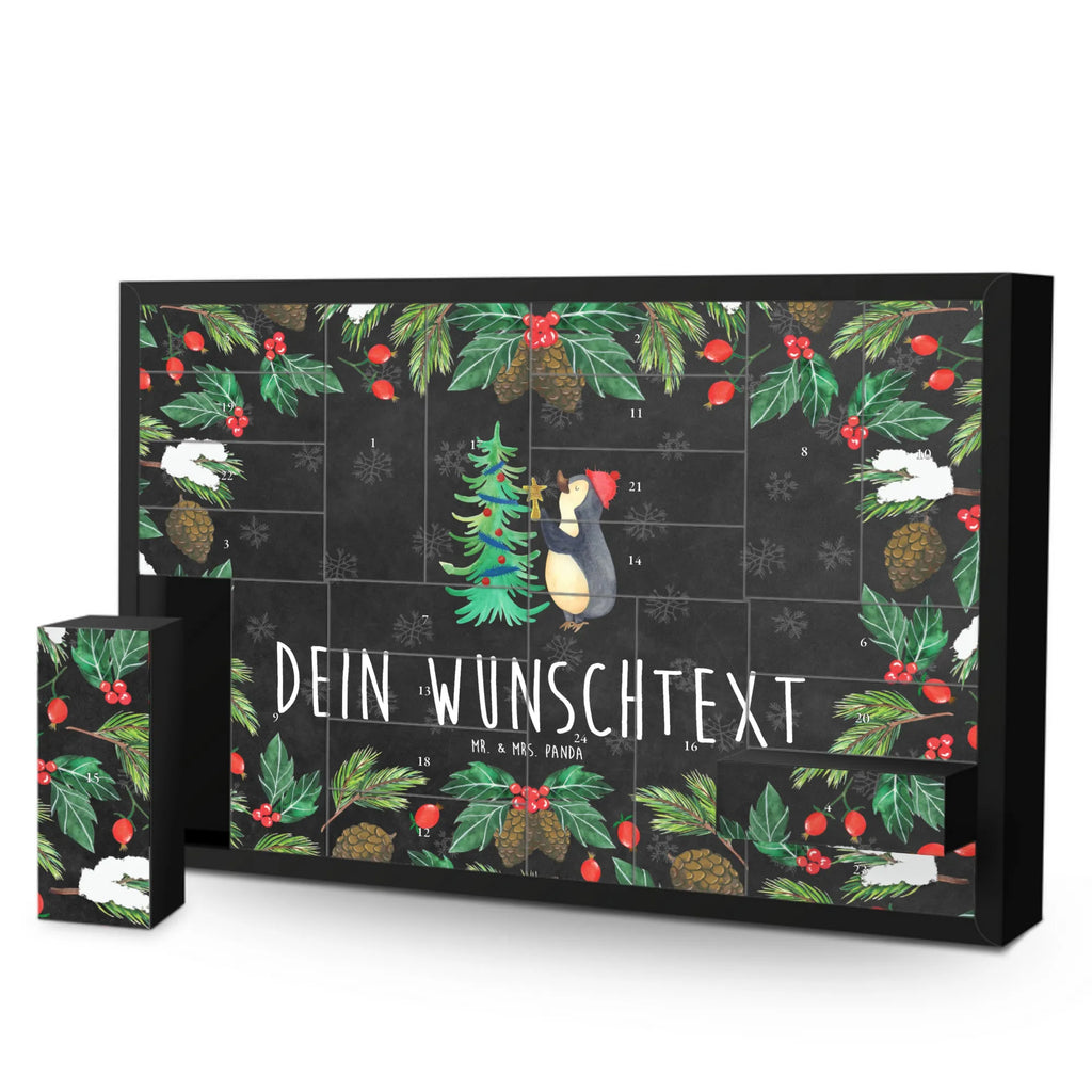 Personalisierter Befüllbarer Adventskalender Pinguin Weihnachtsbaum Adventskalender Zum Selbst Befüllen, Befüllbarer Adventskalender, Advent, Winter, Heiligabend, Wintermotiv, Nikolaus, Weihnachten, Weihnachtsdeko, Pinguin