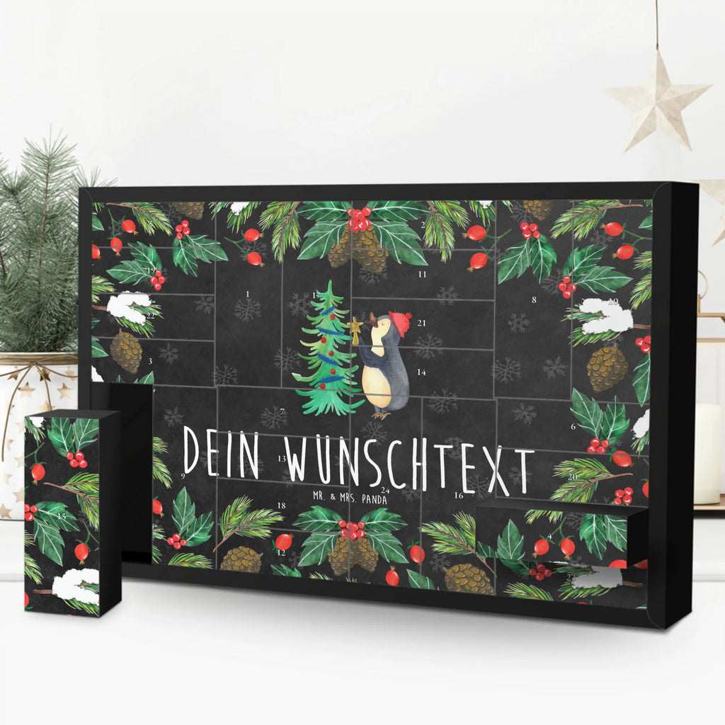 Personalisierter Befüllbarer Adventskalender Pinguin Weihnachtsbaum Adventskalender Zum Selbst Befüllen, Befüllbarer Adventskalender, Advent, Heiligabend, Winter, Wintermotiv, Weihnachten, Weihnachtsdeko, Nikolaus, Pinguin