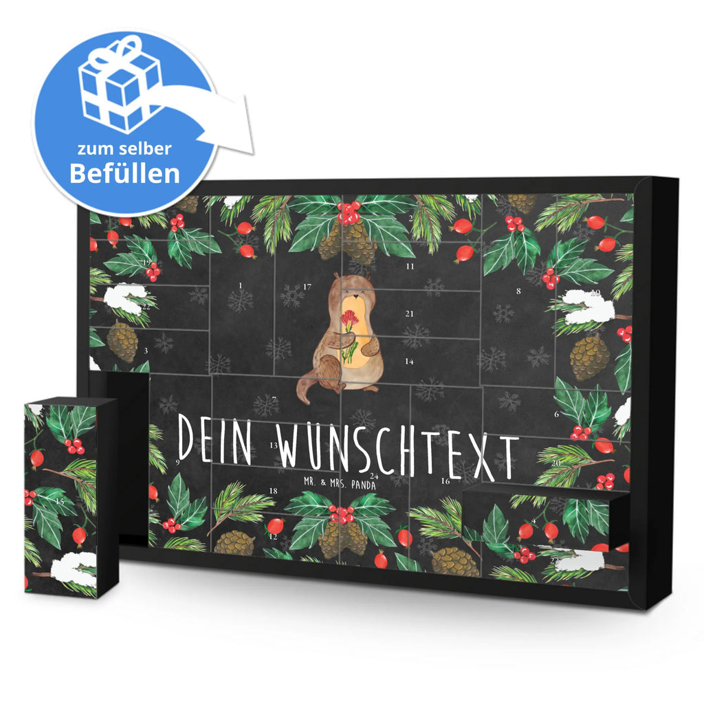 Personalisierter Befüllbarer Adventskalender Otter Blumenstrauß Befüllbarer Adventskalender, Adventskalender Zum Selbst Befüllen, Seeotter, Otter, Fischotter, Otter Seeotter See Otter