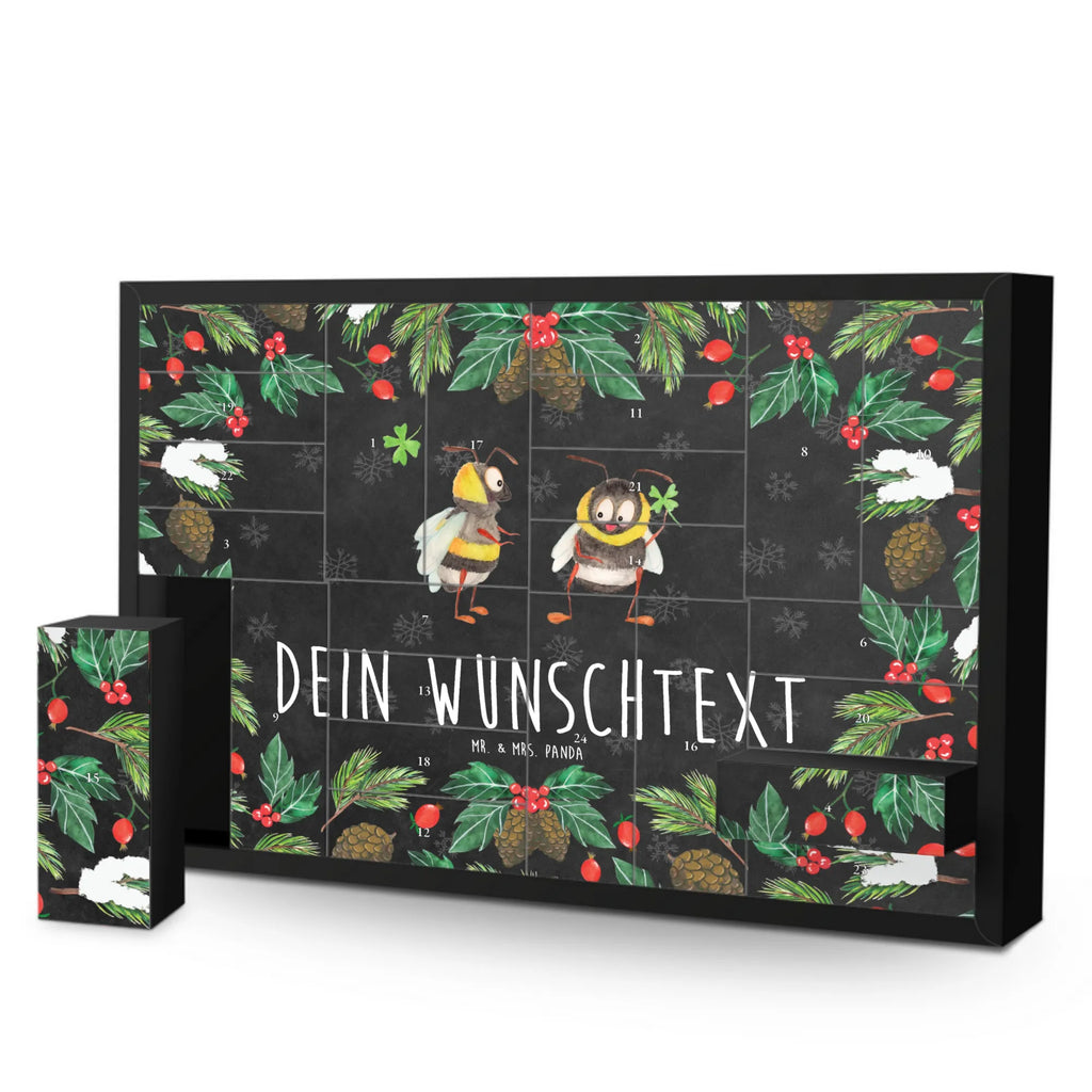 Personalisierter Befüllbarer Adventskalender Hummeln Kleeblatt Adventskalender Zum Selbst Befüllen, Befüllbarer Adventskalender, Tiermotive, Tiere, Gute Laune, Lustige Sprüche, Biene, Spruch Fröhlich, Spruch Positiv, Biene Deko, glücklich Werden, Hummel, Spruch schön, glücklich sein