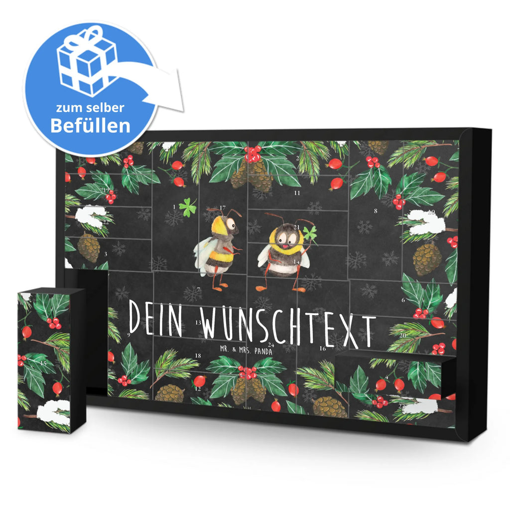 Personalisierter Befüllbarer Adventskalender Hummeln Kleeblatt Adventskalender Zum Selbst Befüllen, Befüllbarer Adventskalender, Tiermotive, Tiere, Gute Laune, Lustige Sprüche, Biene, Spruch Fröhlich, Spruch Positiv, Biene Deko, glücklich Werden, Hummel, Spruch schön, glücklich sein