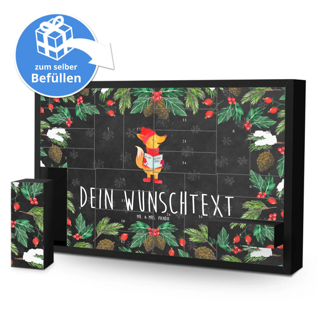 Personalisierter Befüllbarer Adventskalender Fuchs Sänger Adventskalender Zum Selbst Befüllen, Befüllbarer Adventskalender, Advent, Heiligabend, Winter, Wintermotiv, Weihnachten, Weihnachtsdeko, Nikolaus, Fuchs, Füchse, Sänger, Singen, Weihnachtslieder, Geschenk Sänger