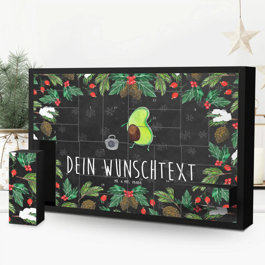 Personalisierter Befüllbarer Adventskalender Avocado Tanzen Befüllbarer Adventskalender, Adventskalender Zum Selbst Befüllen, Avocado, Gesund, Veggie, Vegan