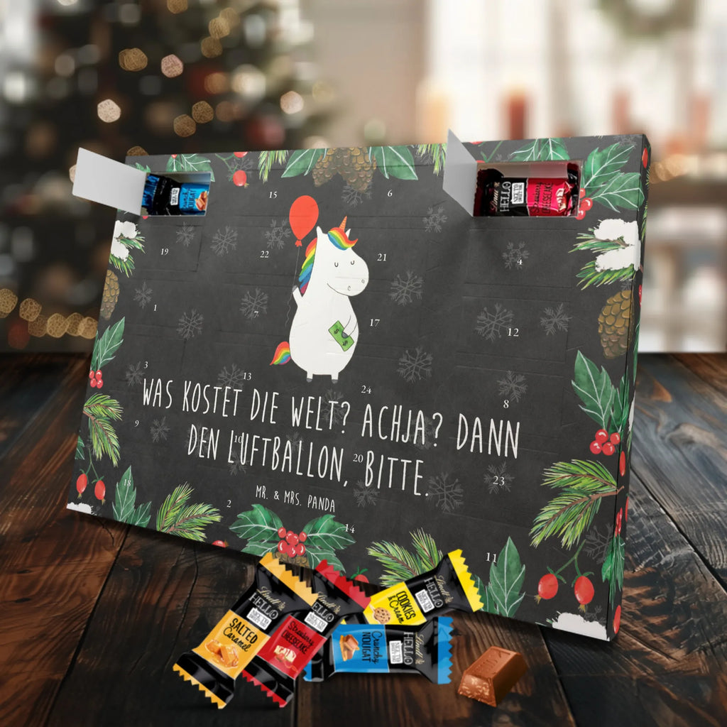 Chocolate advent calendar unicorn balloon fun, lifelong, girlfriend, balloon, joy, money, saying, gift