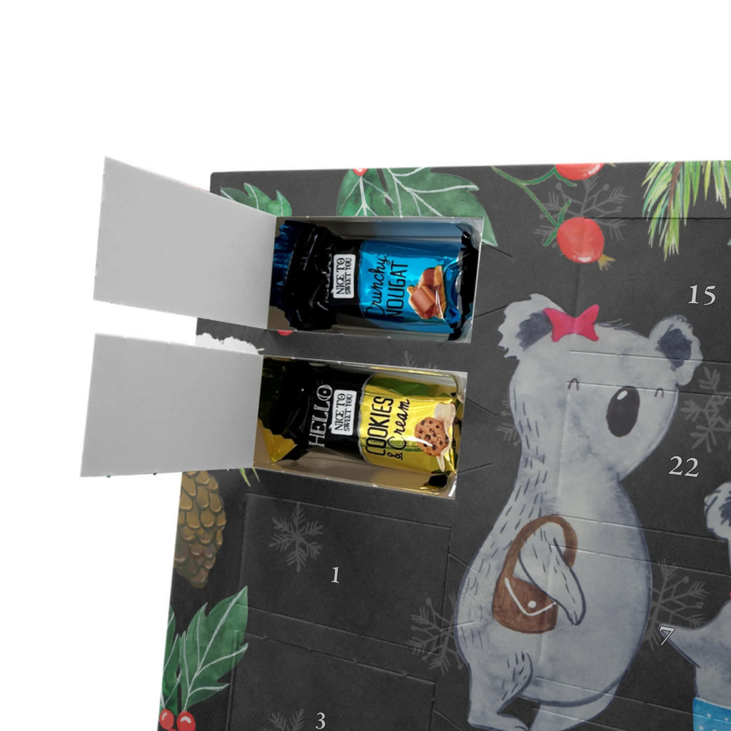 Chocolate advent calendar Koala family with two kids Father's Day, Mother's Day, family life, best family, koala bear, koala family, family time, favourite family