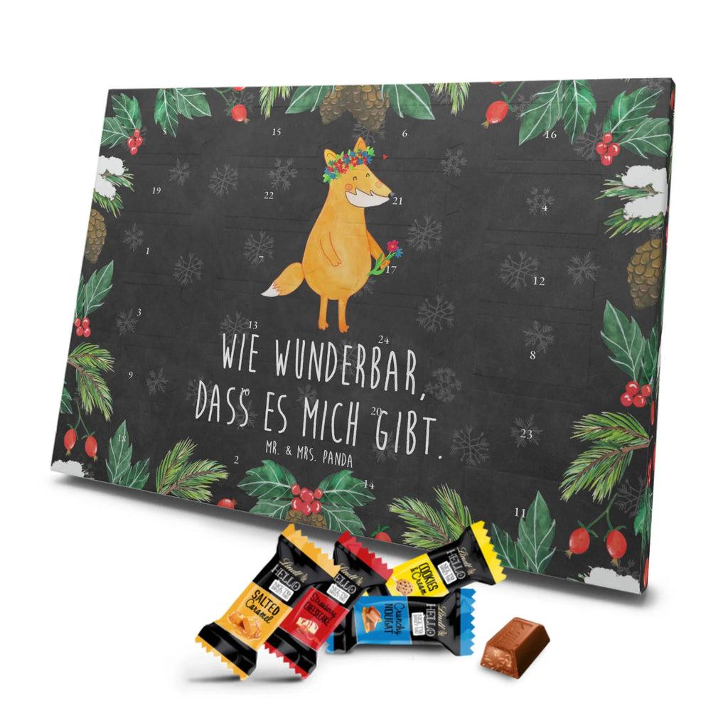 Chocolate advent calendar Fox Flower forest wildlife, clever as a fox, foxes, animal lover, fox girl, flower, flower girl, girlfriends, self-love, me, girlfriend, proof of love, flowers, joy