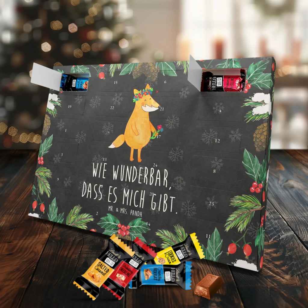 Chocolate advent calendar Fox Flower forest wildlife, clever as a fox, foxes, animal lover, fox girl, flower, flower girl, girlfriends, self-love, me, girlfriend, proof of love, flowers, joy