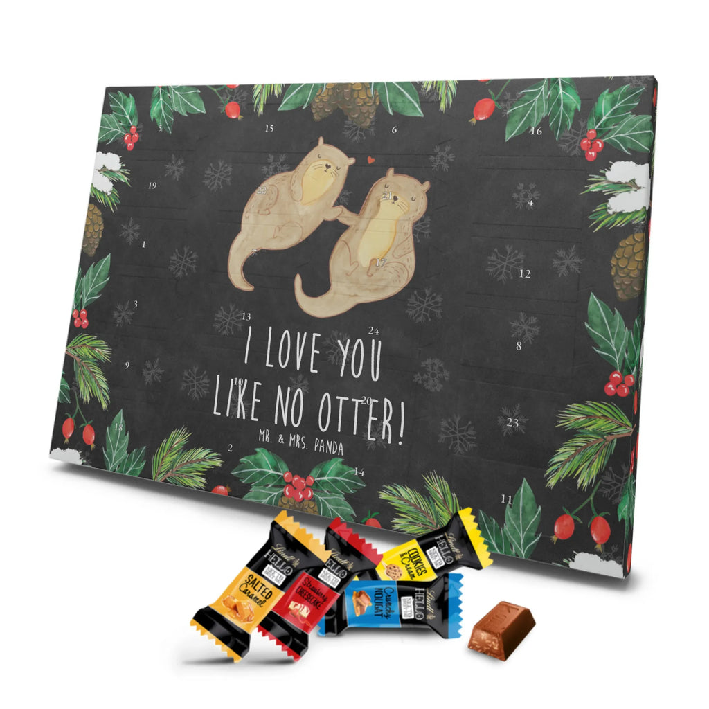 Chocolate advent calendar otter holding hands mammal, predator, gifts for people in love, gift ideas for animal lovers, animal, aquatic animal, marten, otter gifts, water mammal, water, water animal, sea otter, animal lover, European otter, baby otter, Otter Sea Otter Lake Otter