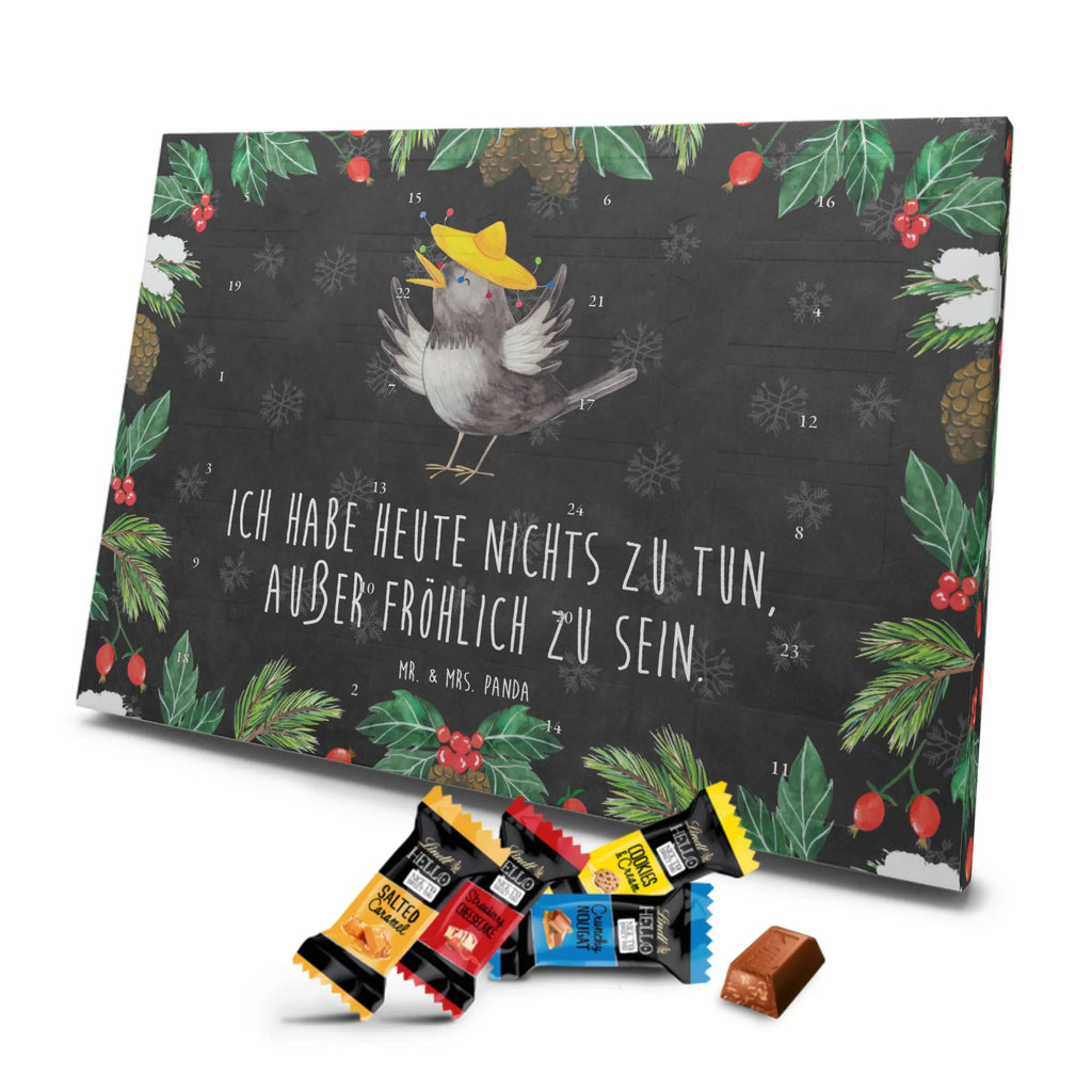 Chocolate advent calendar Crow sombrero gift ideas, gifts, small animals, good mood, cute, funny sayings, cute animal motives, hand drawn, special gifts, card, animal lover, Saying positive, Raven, Birds, Bird, Be happy, Magpie, Happiness Saying