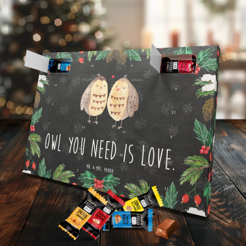 Chocolate advent calendar owls Love illustrated, nocturnal, romantic gift, gift ideas, birthday present, forest animal, bird, owl decor, Girlfriend gift, Pun funny, Owl decoration, Love saying, Wedding saying, Friend
