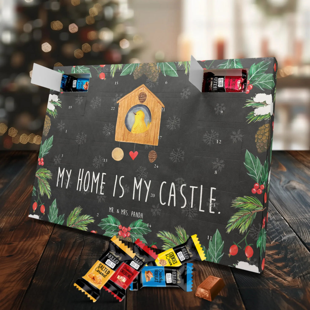 Chocolate advent calendar Bird House gift ideas, gifts, small animals, good mood, cute, funny sayings, cute animal motives, hand drawn, special gifts, card, animal lover, birds, Bird, apartment, our house, favorite place, birdhouse