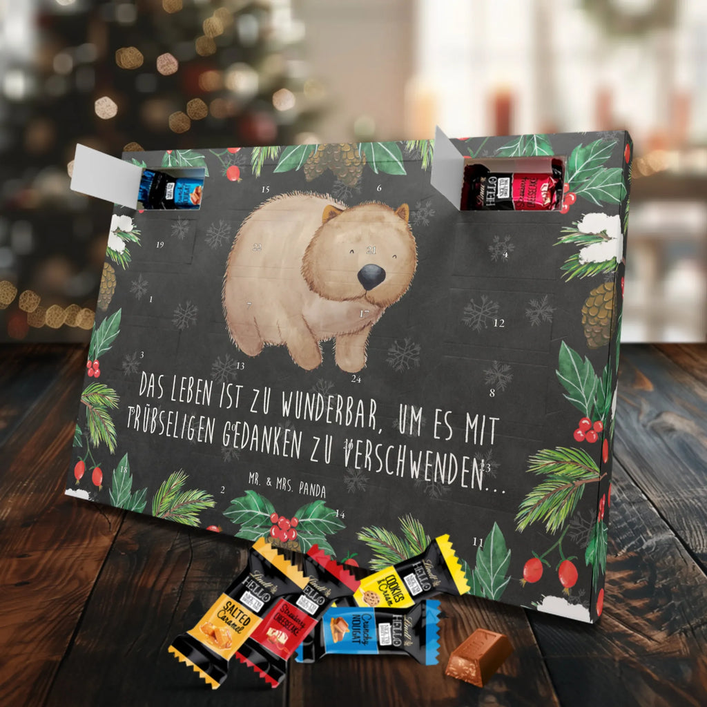 Chocolate advent calendar Wombat gift ideas, gifts, small animals, good mood, cute, funny sayings, cute animal motives, hand drawn, special gifts, card, animal lover, saying, life is beautiful, Australia