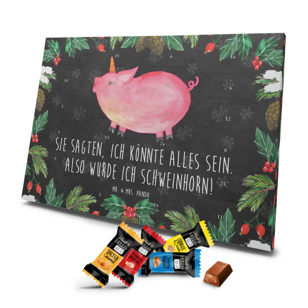 Chocolate advent calendar unicorn Pig piggycorn, pigcorn, girlfriend gift, Funny saying