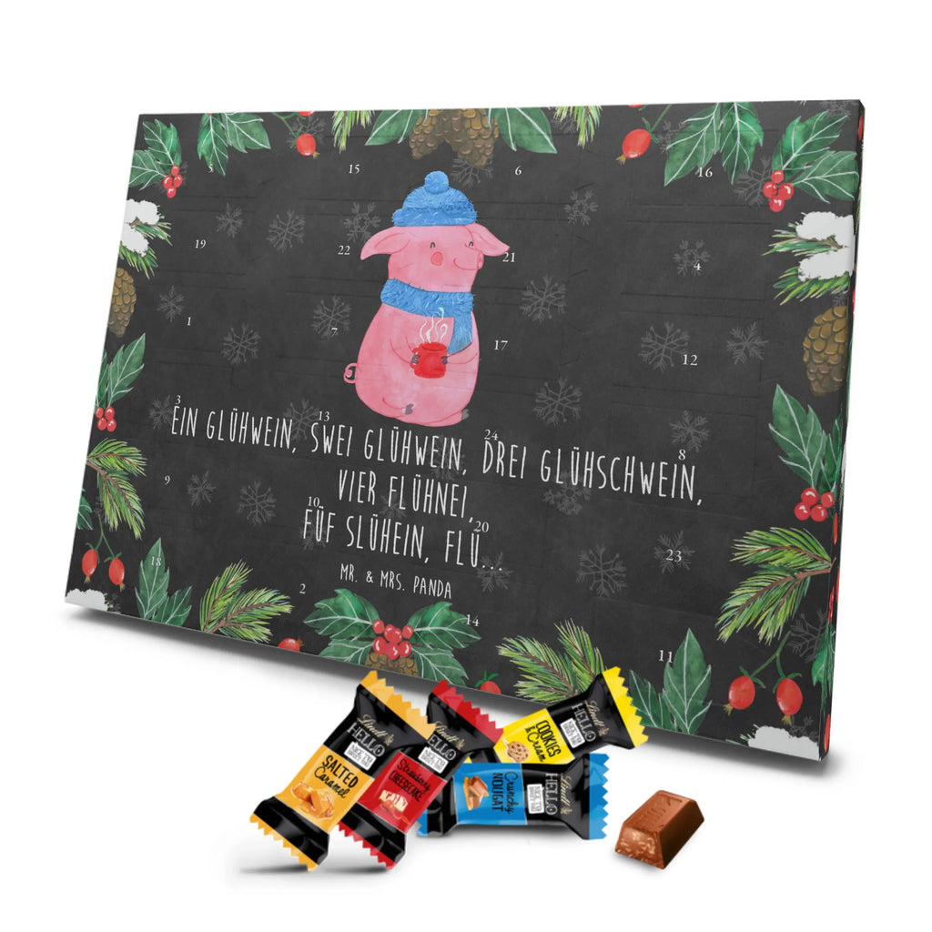 Chocolate advent calendar piggy Mulled wine Christmas time, snow, mulled wine, drunk, Christmas market, saying
