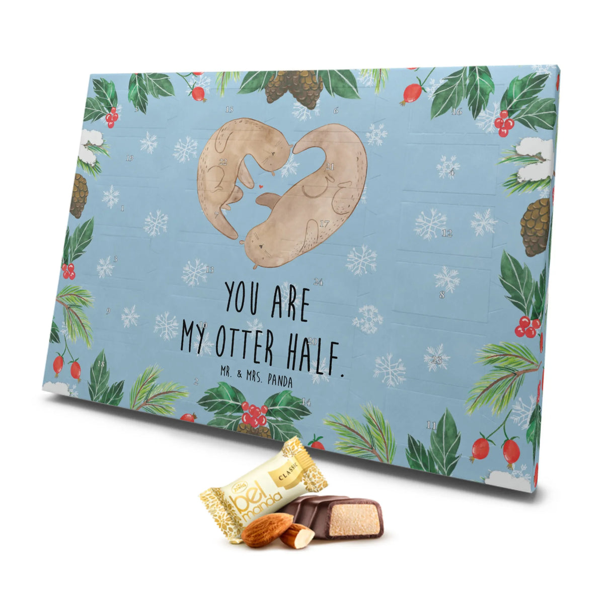 Marzipan Adventskalender Otter Herz Marzipan Adventskalender, Otter, Fischotter, Seeotter, Liebe, Verlobung, Love you, Liebesgeschenk, Bessere Hälfte, Hochzeitstag, Jahrestag, Herz, Liebesbeweis, gemeinsames Leben