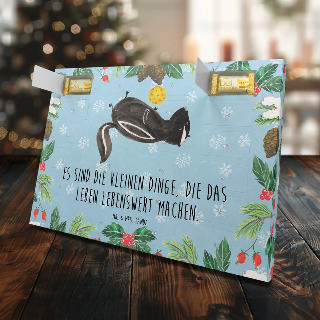 Marzipan Adventskalender Stinktier Ball Marzipan Adventskalender, Stinktier, Skunk, Wildtier, verspielt, Raubtier, Weisheit, Stinki, Stinker