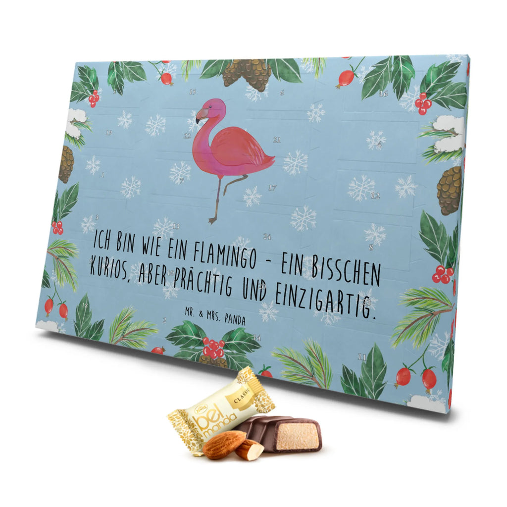 Marzipan Adventskalender Flamingo Classic Marzipan Adventskalender, Flamingo, Stolz, Tochter, Spruch, Freundinnen, Einzigartig, Selbstliebe, für mich, Geschwister, Freundin, Außenseiter, ich, Sohn
