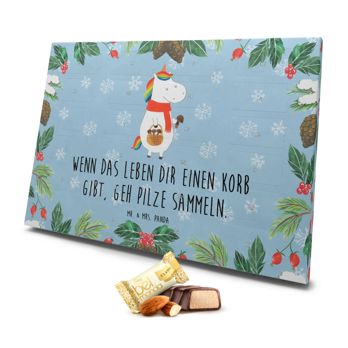 Marzipan Adventskalender Einhorn Pilz Marzipan Adventskalender, Einhorn, Einhörner, Einhorn Deko, Unicorn, Spruch, Pilze, Pilzsammler, Liebeskummer, Motivation