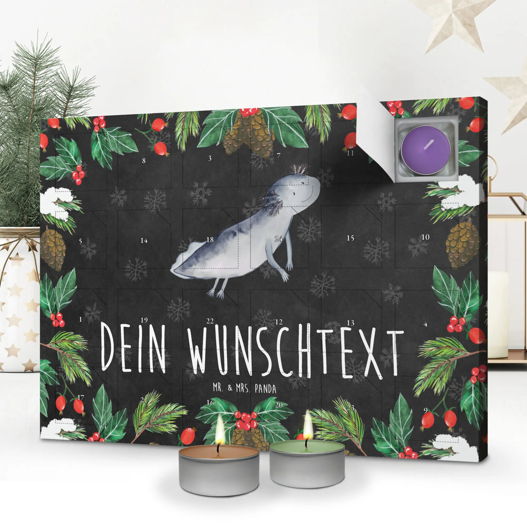 Personalisierter Duftkerzen Adventskalender Axolotl Schwimmen Personalisierter Duftkerzen Adventskalender, Axolotl, Molch, Lösungen, Lurche, Lurch, Problem, Motivation, Schwanzlurch, Axolot, Probleme