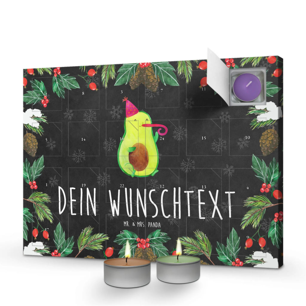 Personalisierter Duftkerzen Adventskalender Avocado Feier Personalisierter Duftkerzen Adventskalender, Avocado, Gesund, Veggie, Vegan, Gute Laune, Feierlichkeit, Feier, Fete, Party, Geburtstag, Tröte