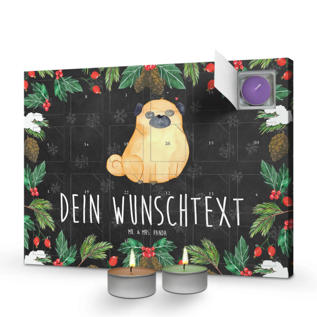Personalisierter Duftkerzen Adventskalender Mops Personalisierter Duftkerzen Adventskalender, Hunderasse, Tierliebhaber, Hundemotiv, Haustier, Hundebesitzer, Hund, Sprüche, Liebe, Hundeliebe, Mops