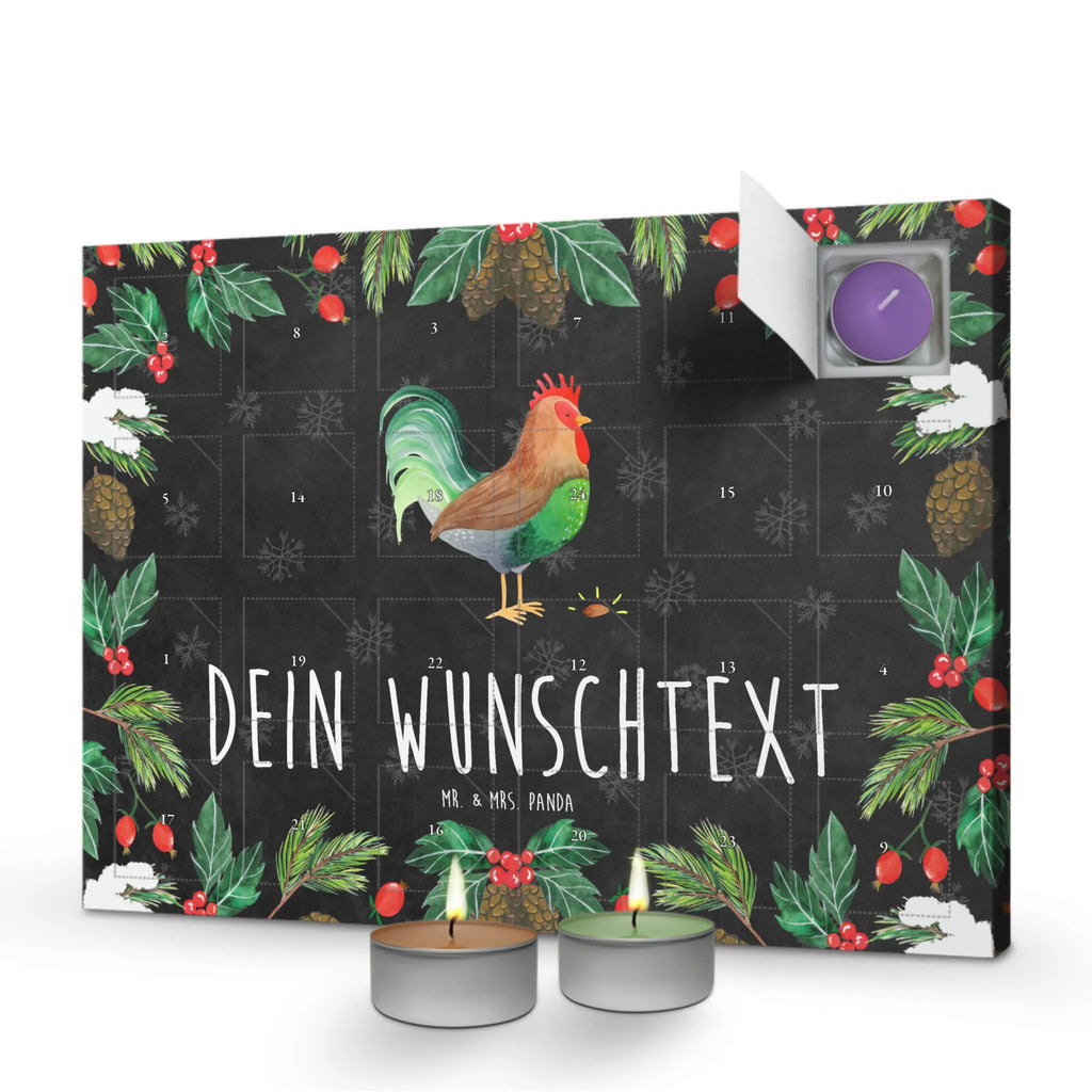 Personalisierter Duftkerzen Adventskalender Hahn Korn Personalisierter Duftkerzen Adventskalender, Landwirt, Landwirtin, Hoftiere, Bauernhof, Eier, Hahn, Korn, Natur, Henne