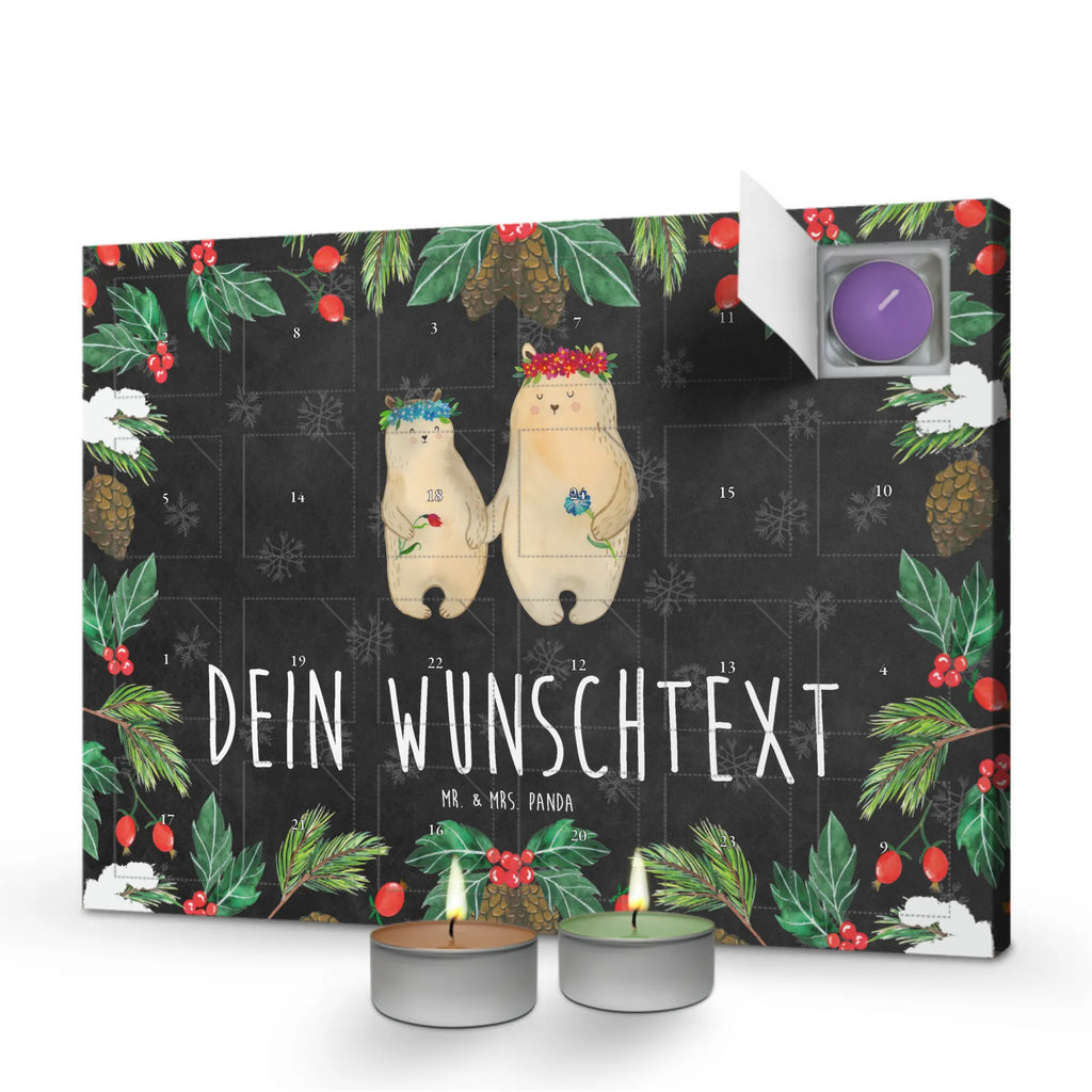 Personalisierter Duftkerzen Adventskalender Bären mit Blumenkranz Personalisierter Duftkerzen Adventskalender, Mama, Oma, Opa, Schwester, Papa, Bruder, Muttertag, Vatertag, Familie, Bären, Geschenk Mama. Muttertag, Tochter, Vorbild, Lieblingsmama, Kinder, Mutter, Mutti, Töchter, Weltbeste Mama, Bär, Family, Kind, Mami, Beste Mutter, Lieblingsmensch