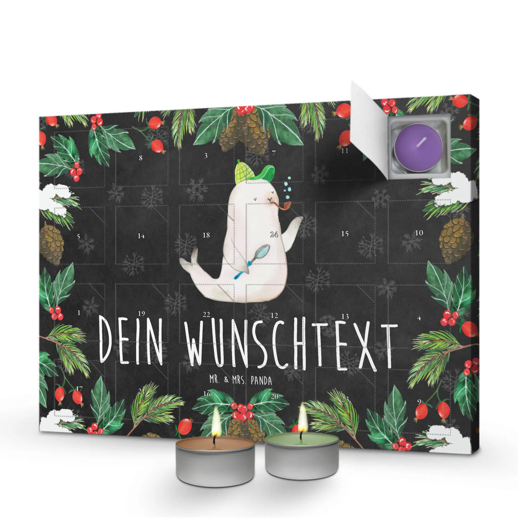 Personalisierter Duftkerzen Adventskalender Robbe Sherlock Personalisierter Duftkerzen Adventskalender, Tiermotive, Tiere, Gute Laune, Lustige Sprüche