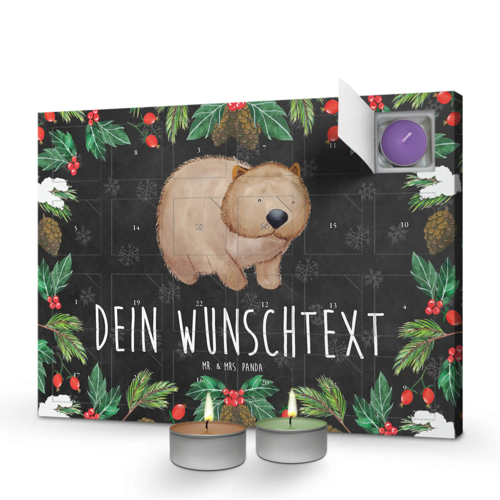 Personalisierter Duftkerzen Adventskalender Wombat Personalisierter Duftkerzen Adventskalender, Tiermotive, Tiere, Gute Laune, Lustige Sprüche, Australien, Spruch, Das Leben Ist schön, Wombat, Motivation