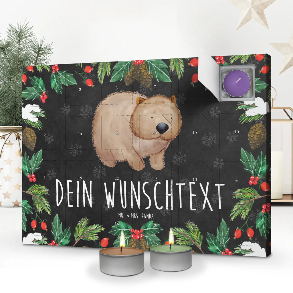 Personalisierter Duftkerzen Adventskalender Wombat Personalisierter Duftkerzen Adventskalender, Tiermotive, Tiere, Gute Laune, Lustige Sprüche, Australien, Spruch, Das Leben Ist schön, Wombat, Motivation