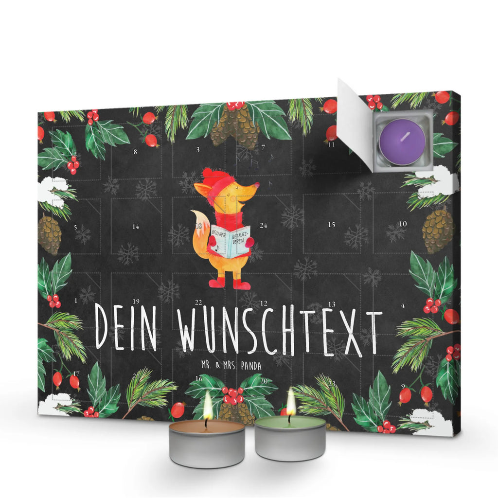 Personalisierter Duftkerzen Adventskalender Fuchs Sänger Personalisierter Duftkerzen Adventskalender, Advent, Heiligabend, Winter, Wintermotiv, Weihnachten, Weihnachtsdeko, Nikolaus, Sänger, Geschenk Sänger, Fuchs, Singen, Weihnachtslieder, Füchse